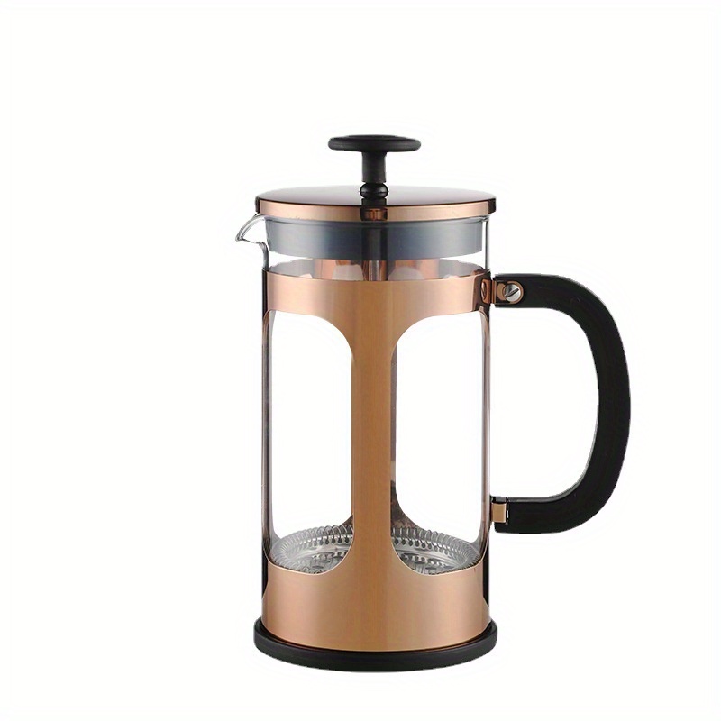 French Press Coffee Maker Glass Classic Copper 304 Stainless Temu