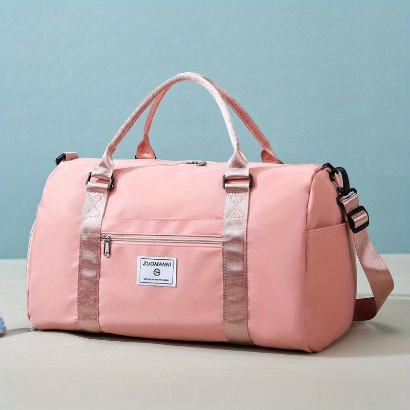 Bolsa de gimnasio portátil para mujer, bolsa de lona deportiva, bolsa de  equipaje para entrenamiento al aire libre, color rosa Cola Bolsa de Yoga