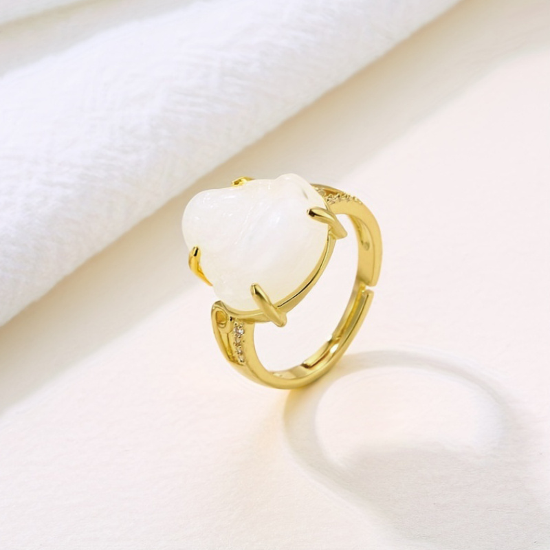 Men's Retro Buddha Adjustable Ring, Unique Design