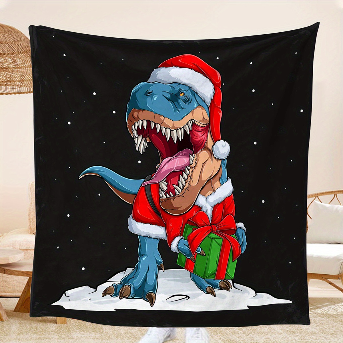 Dinosaur discount christmas blanket