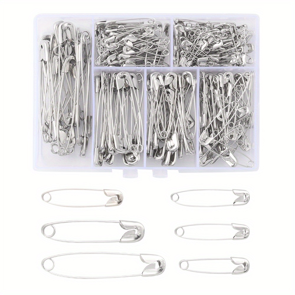 SAFETY PINS BLACK 20mm SET/200pcs