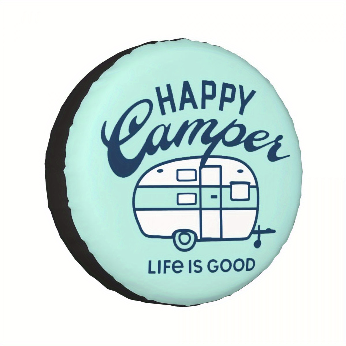Happy Camper Spare Tire Cover Hubcaps, Waterproof Dust-proof Tire Wheel  Protector Universal Camper Accessories, For Trailer, Rv, Suv, Camper Temu