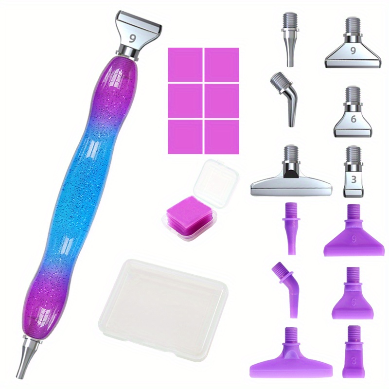 Mini Diamond Painting Pen, Purple, Teal, Black, Unicorn Matrix, Stylus Pen,  Handturned, Acrylic. 