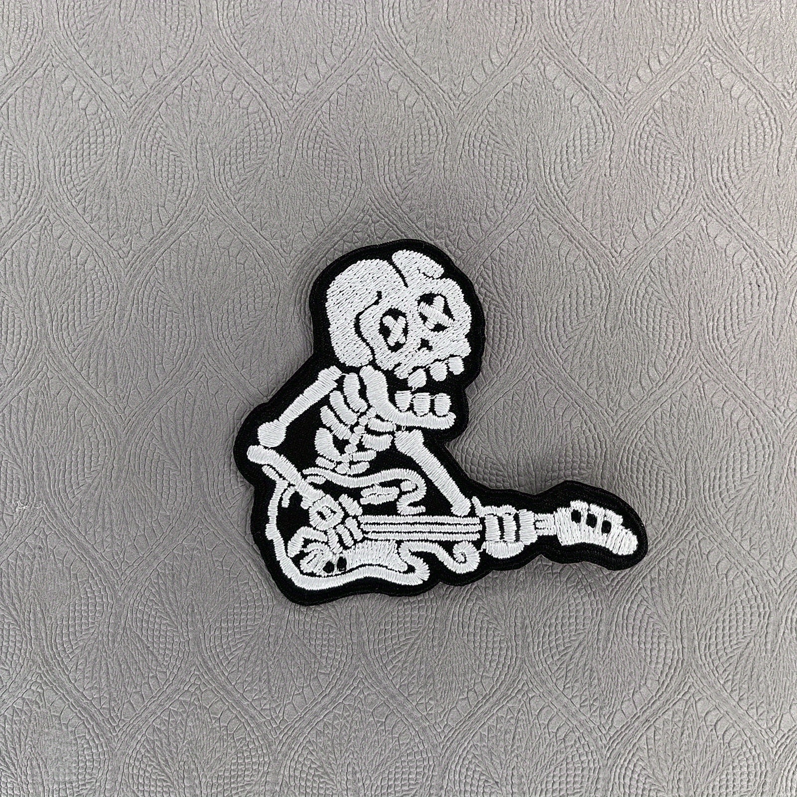 Heavy Industry Skull Guitar Crow Embroidery Sticker