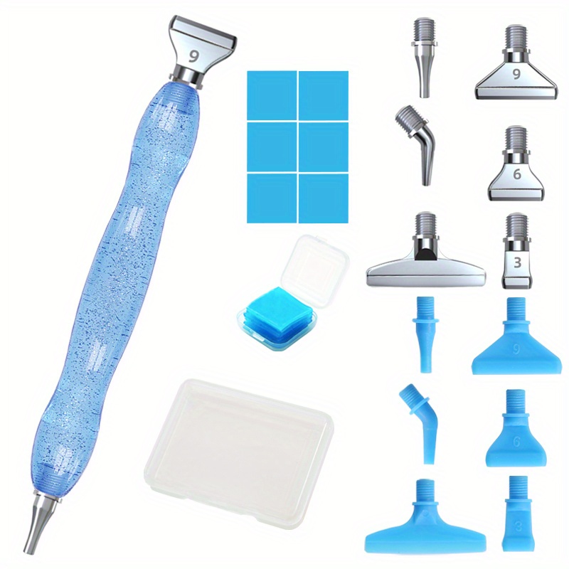 Diamond Painting Pens Kit, Stainless Steel Tips for Diamond Painting  Accessories with 6 Clay, Diamond Art Pens Diamond Painting Tools for DIY  Craft,blue,blue，G26576 