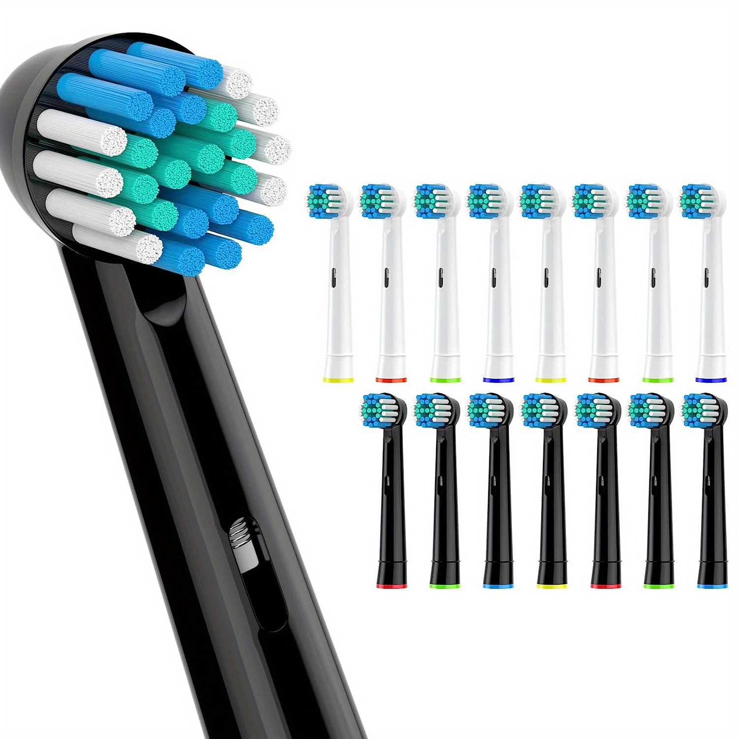 Oral-B Cabezal de cepillo de repuesto para cepillo de dientes eléctrico 3D,  blanco, paquete de 6