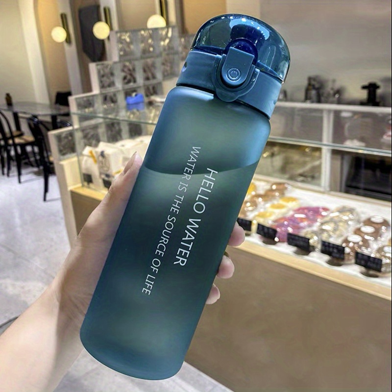 1pc Glass Water Bottle, Modern Transparent Sport Water Bottle For