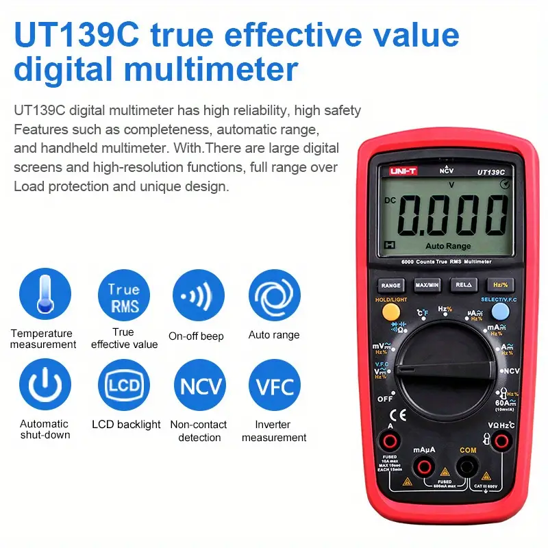 UNI T Multimeter True RMS Digitalmultimeter AC 600 V - Temu Germany