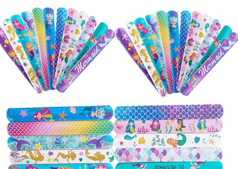 Mermaid Slap Bracelets Creative Toys Holiday Gift Toys Pvc - Temu