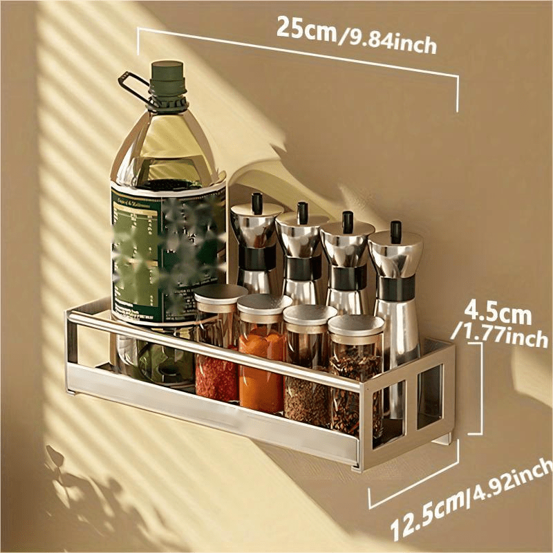 Farmhouse Spice Rack Organizer - Wall Mounted Seasoning Shelf For