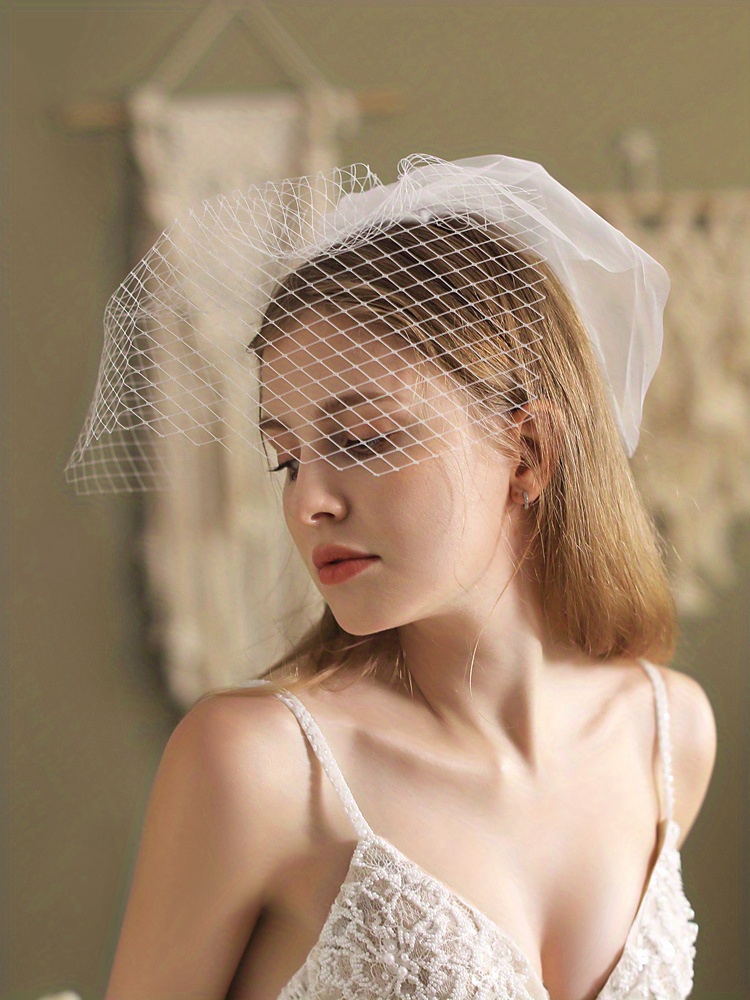 Short Small Veil With Hair Comb Bridal Wedding Gown Hair Accessories - Temu