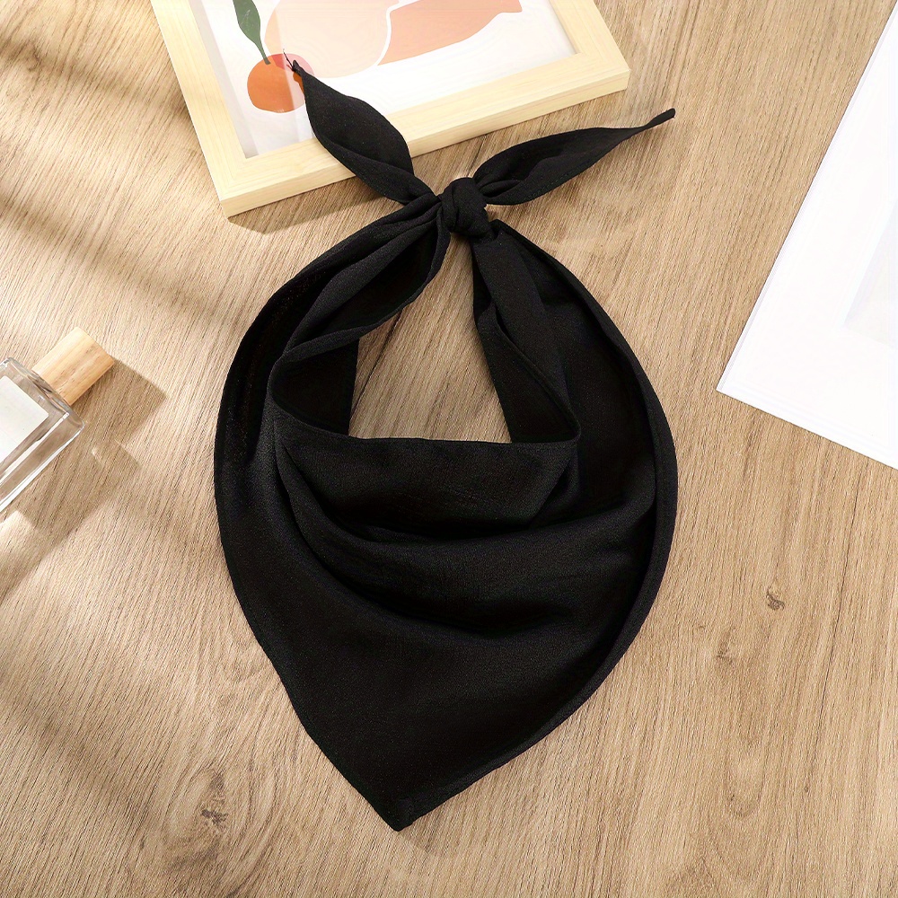 Summer Thin Fabric Solid Color Headband Women's Sweet Cute Headscarf Solid Color Turban Headband, Suitable For Medium To Small Head
