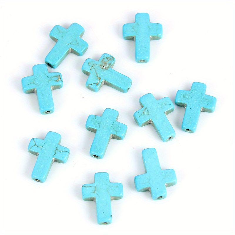 Large Synthetic Magnesite Cross Beads for Jewelry Making 
