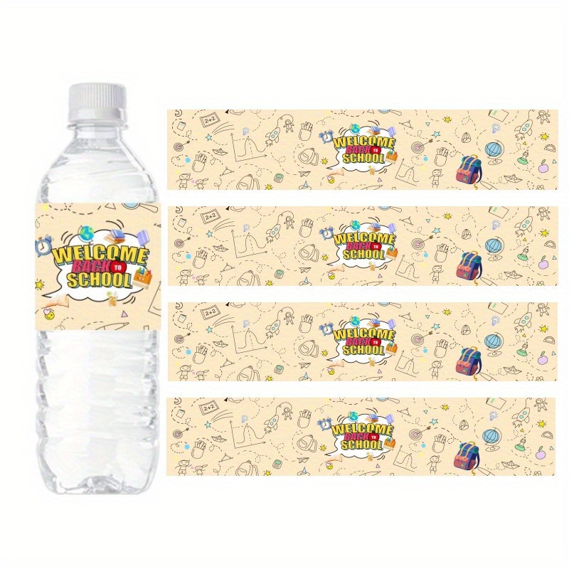 Welcome Back To School Water Bottle Labels Decorations First - Temu