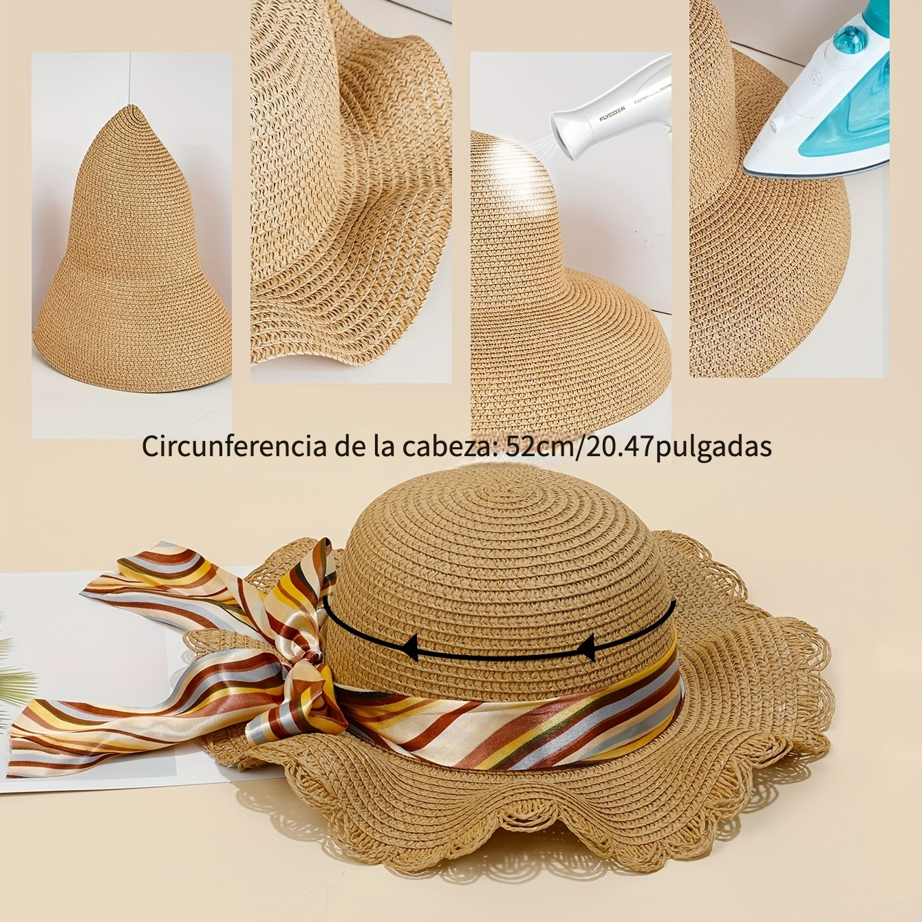 1 Sombrero Paja Niños Verano Transpirable Lindo Súper Lindo - Temu