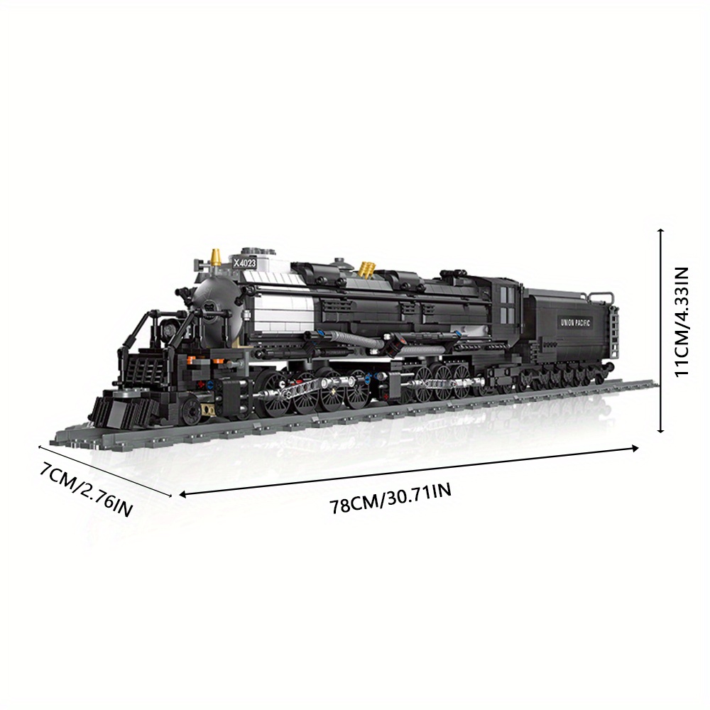 GULO-Ensemble de blocs de construction de train à vapeur pour enfants,  briques techniques, modèle de