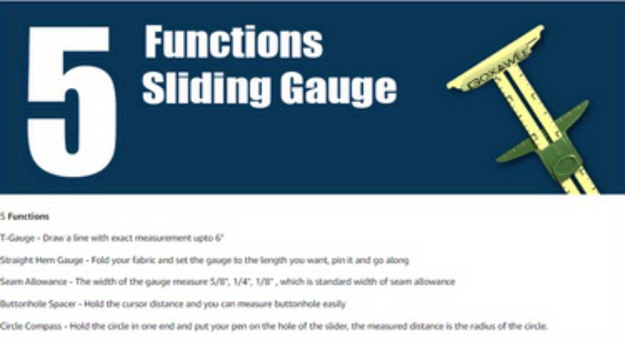 Metal Sliding Gauge Sewing Measuring Tool Sewing Gauge - Temu Canada