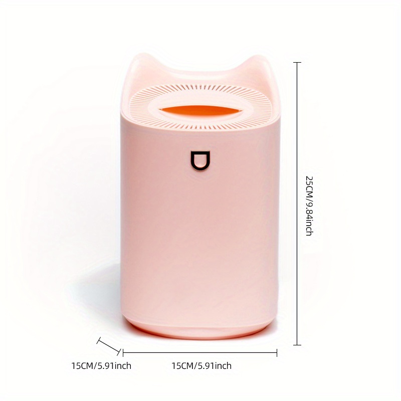 New Desktop Purifies Cold Mist Air Humidifier With Colorful Atmosphere  Light AromaDiffuser 250ml Capacity PINK TIGER