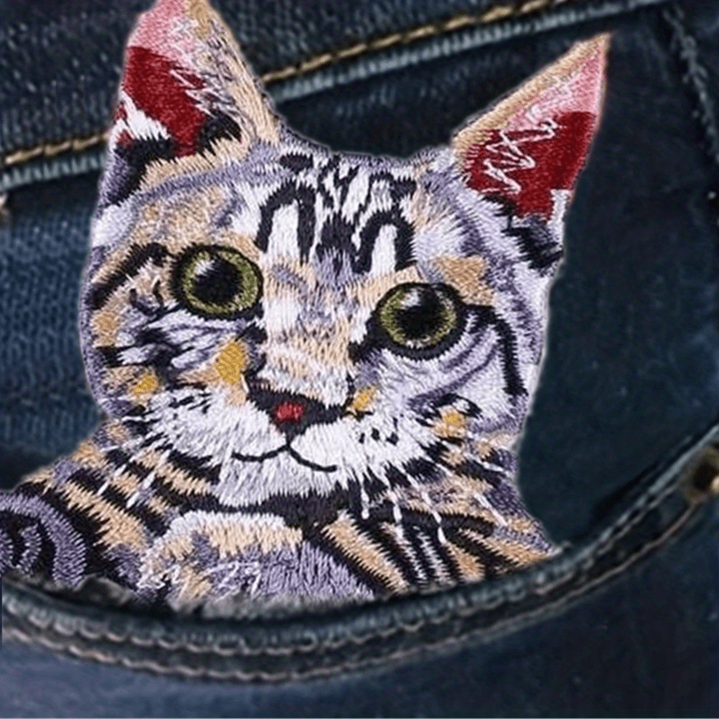 Patches on a backpack, clothes - Cute kitties - . Gift Ideas