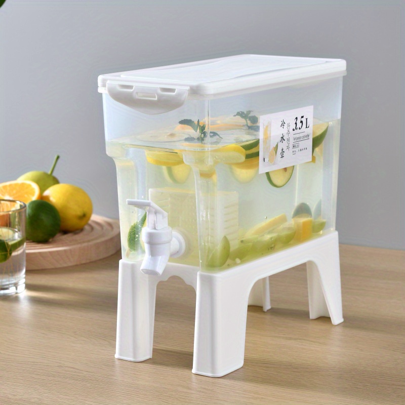 Fridge Drink Dispenser with Spigot,5.3L Large Capacity Stackable Leakproof  Milk Lemonade Dispenser,Juice Containers with Lids for Fridge Parties  Dairly Use 