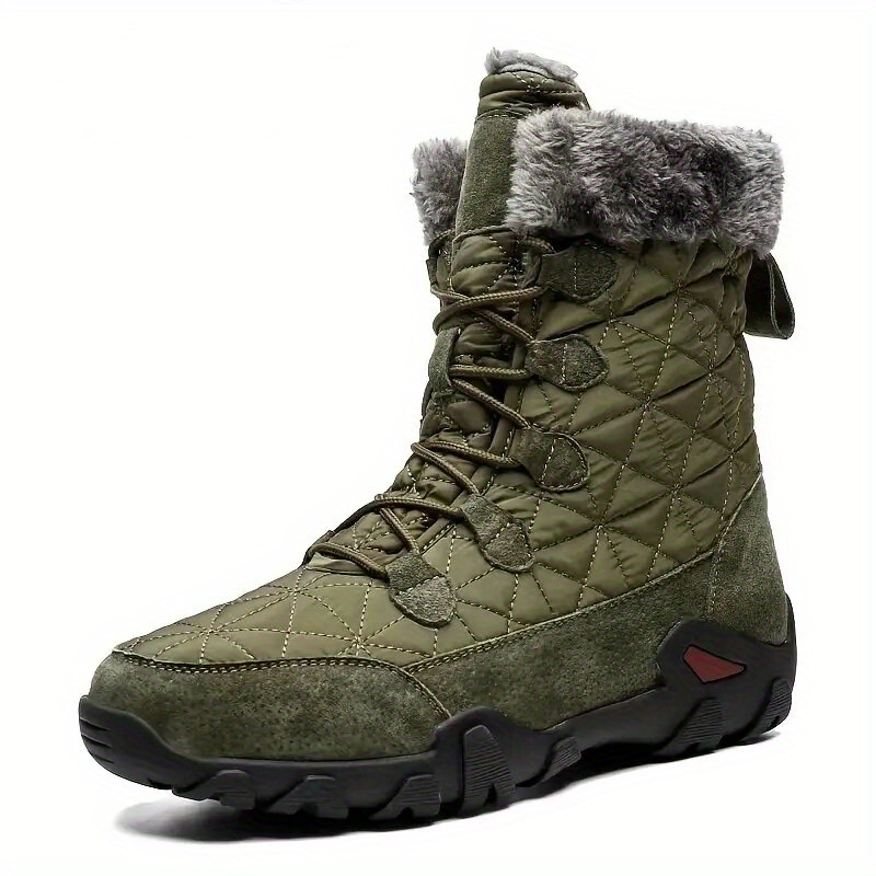 Zapatos de algodón de invierno para hombre, zapatos de senderismo para  trabajo al aire libre, botas cortas de felpa baja, amarillo- 45/UK 10.5/US  11