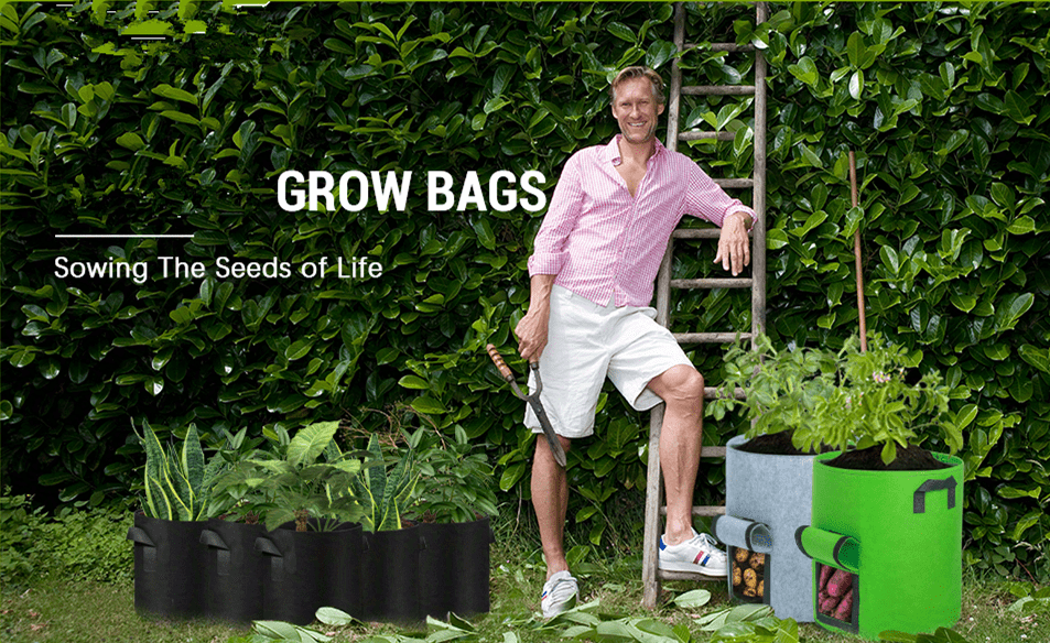 20 Gallon Grow Bags, Heavy Duty Grow Plant Bags With Durable Handles,  Non-woven Fabric Growing Planter Pots Indoor&outdoor, Garden Bags To Grow  Vegetables, Carrot & Mushroom (black) - Temu