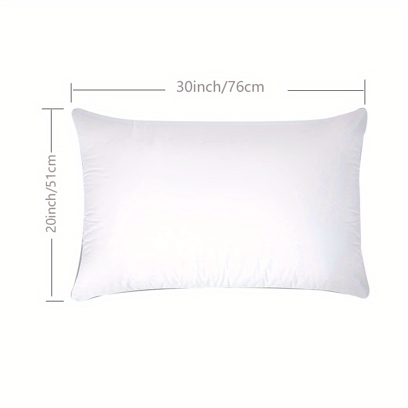 1pc And Down White Pillow Inserts, 100% Cotton Bed Sleeping Pillow