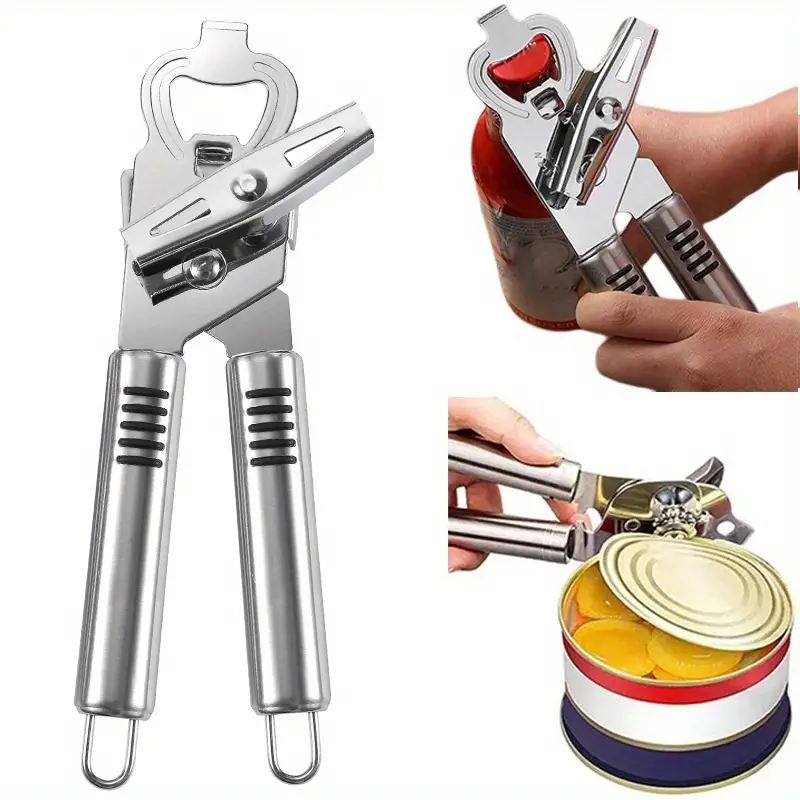1pc, Can Openers, Multifunctional Stainless Steel Jar Opener For Seniors,  Weak Hands, Multi Functional Manual Can Opener For Home, Kitchen, Restauran