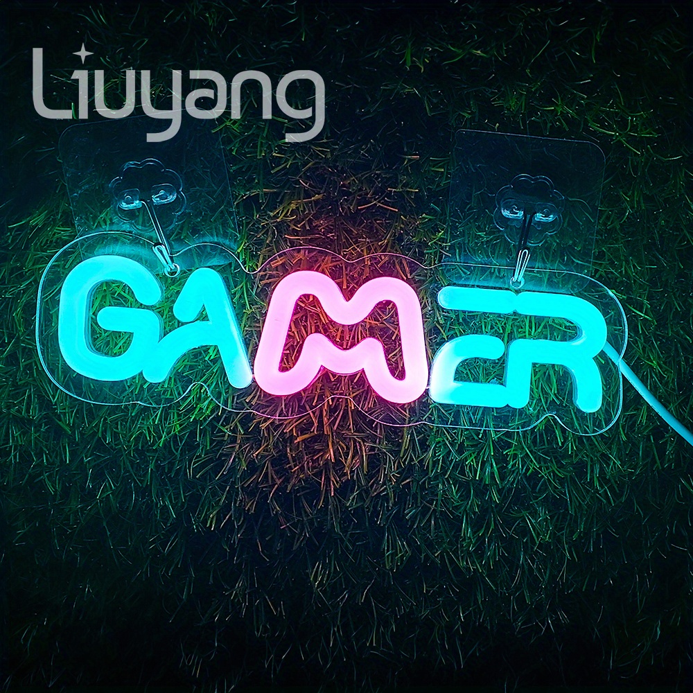 Led Gamer Neon Sign Usb Powered Game Neon Sign Gamer - Temu