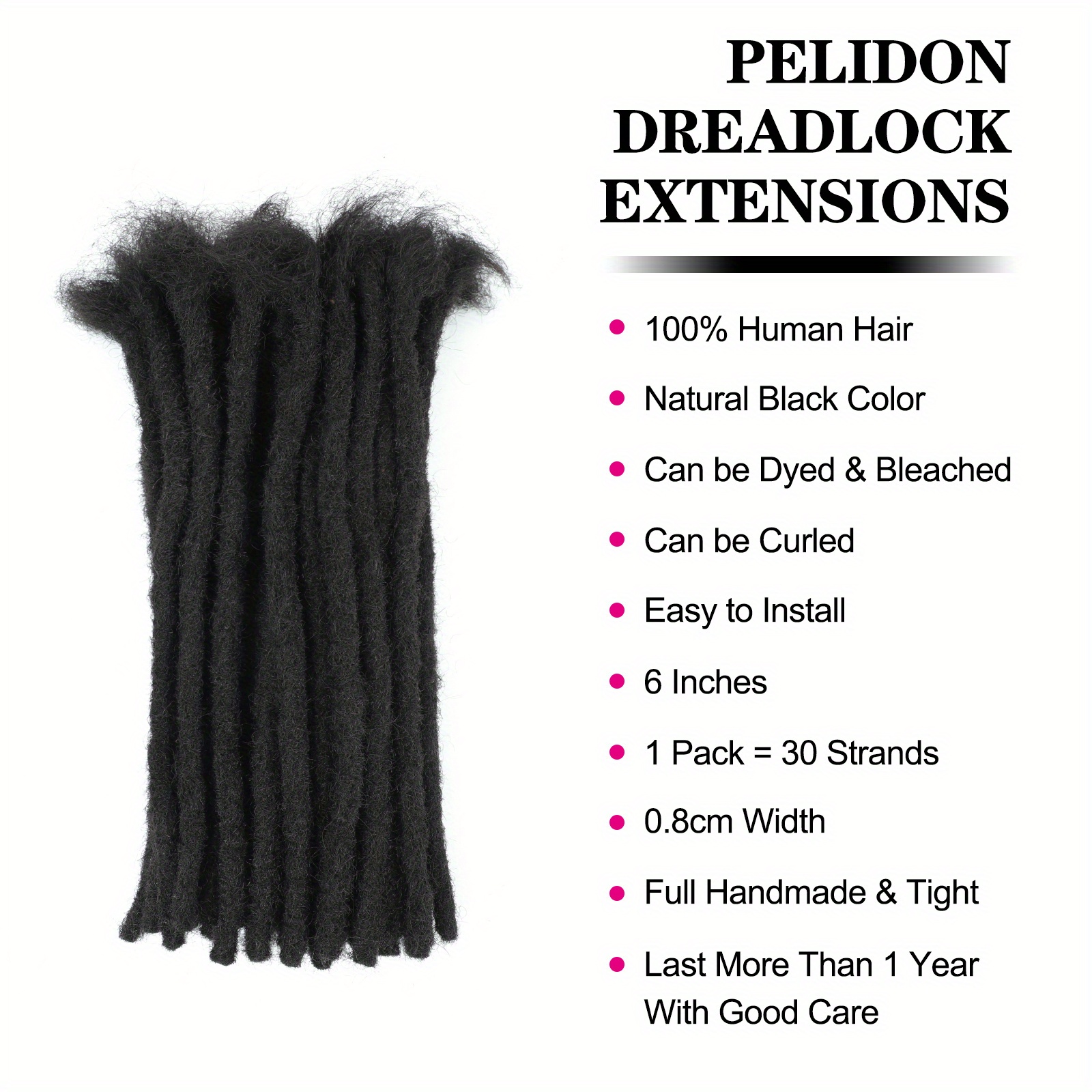 Human Hair Dreadlock Extensions Loc Extensions Human Hair - Temu