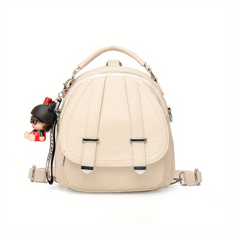 PU Leather Shoulder Mini Small Backpack Multi-Function Ladies