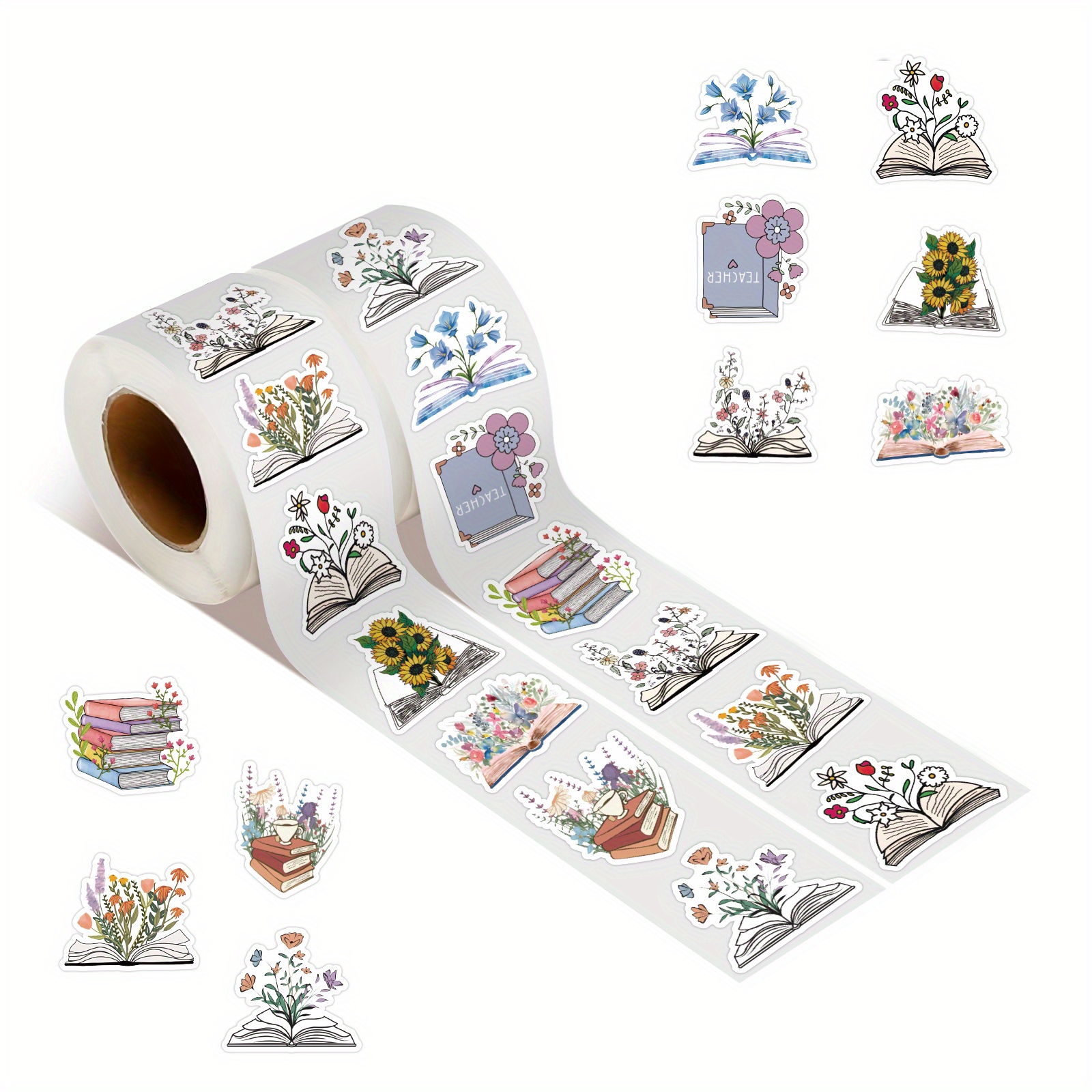 Flower Sticker Book Roll Waterproof Vinyl Stickers For Water - Temu