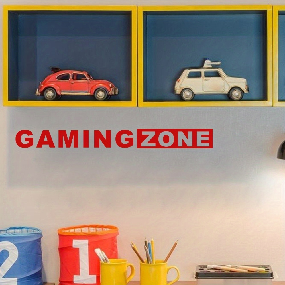 1 Pc Creative Gaming Zone Sticker Mural Salon Amovible Murale Pour Salon  Chambre Décoration Accessoires Peintures Murales - Temu France