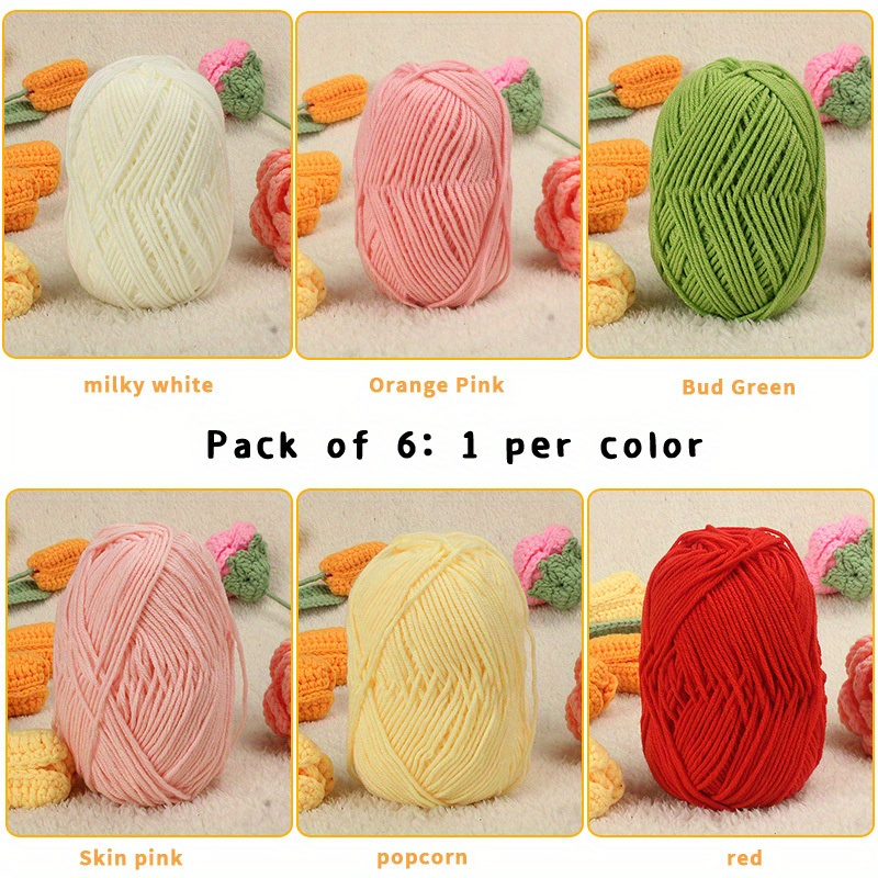 Solid Color 6 ply Soft Yarn For Knitting And Crocheting - Temu