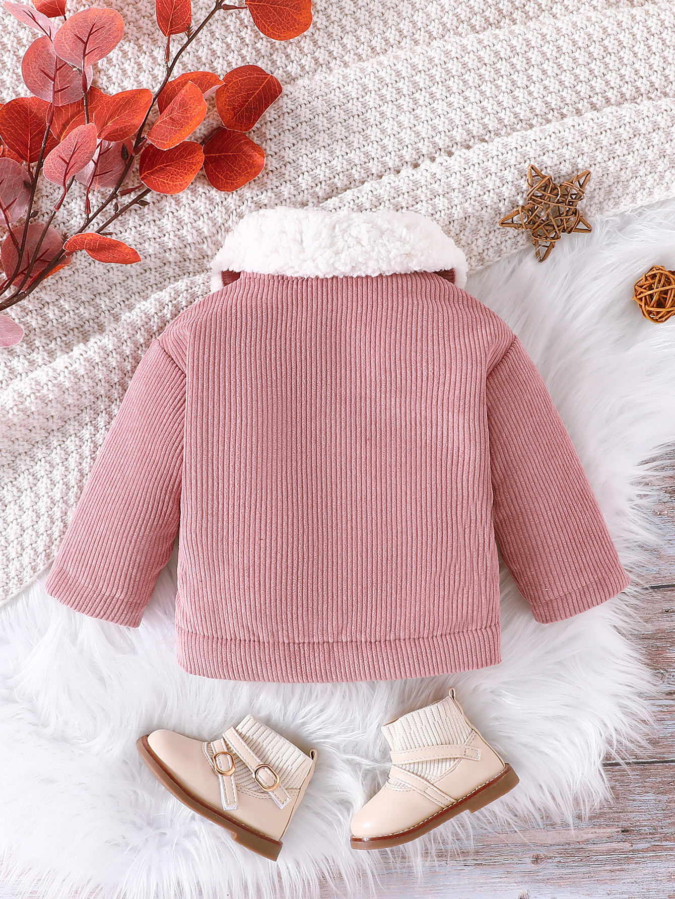 Fuzzy baby jacket sale