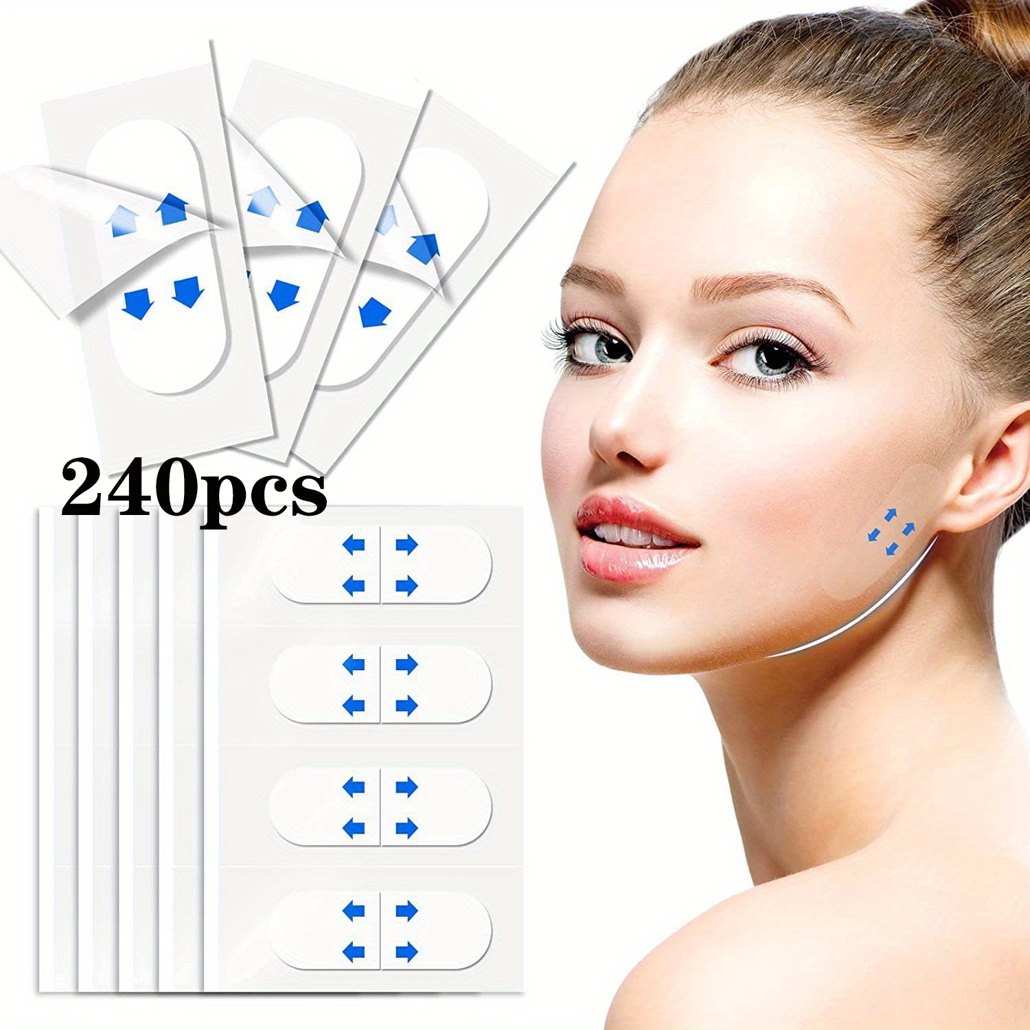 120pcs Invisible Waterproof Instant Neck Lift Tape