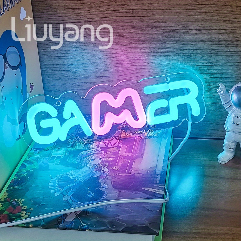 Led Gamer Neon Sign Usb Powered Game Neon Sign Gamer Room - Temu