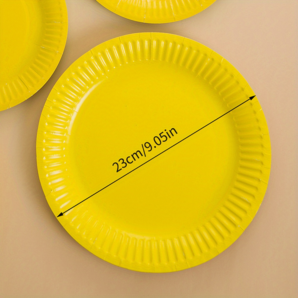 Solid Color Paper Plate Disposable Plates Diy Disposable - Temu