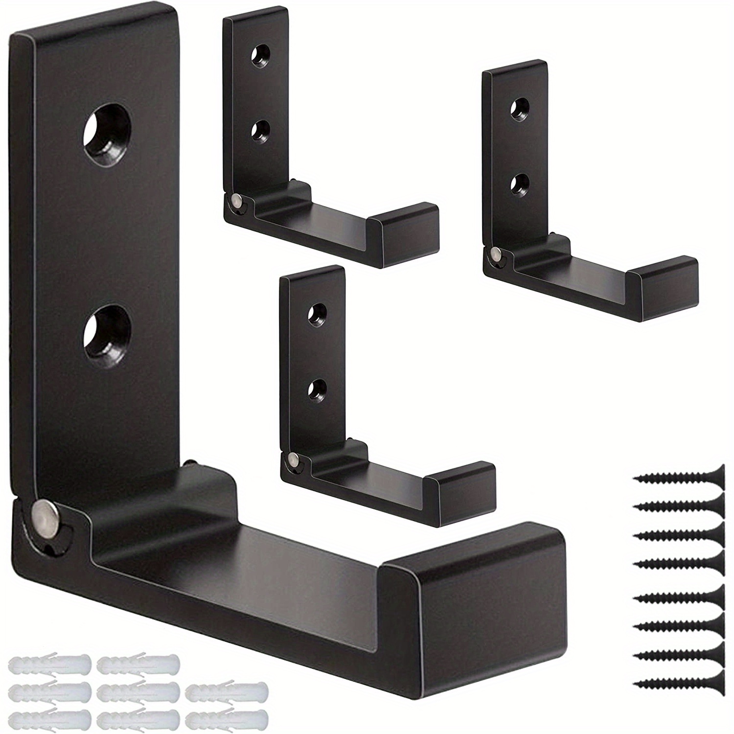 Modern Hanging Hooks For Wall Aluminium Black Towel Holder - Temu