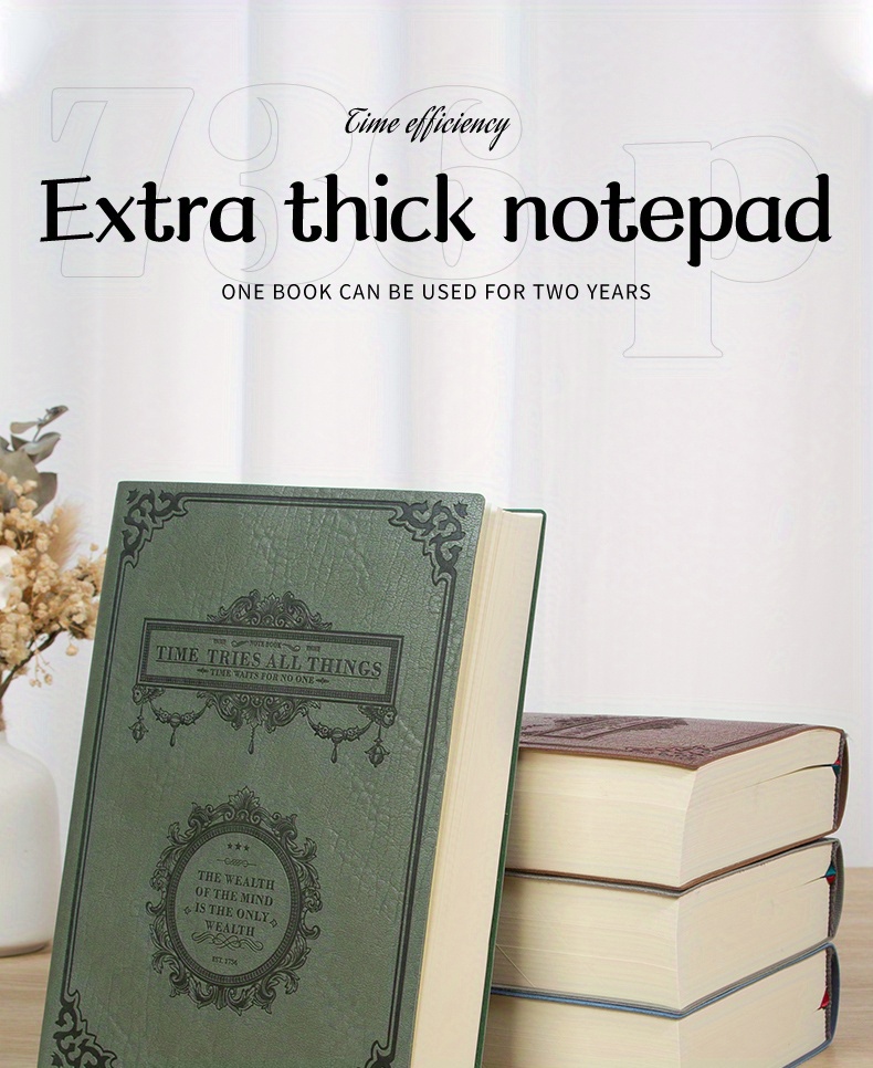 Retro Thicken Blank Paper Notebook Notepad Leather Book A5 