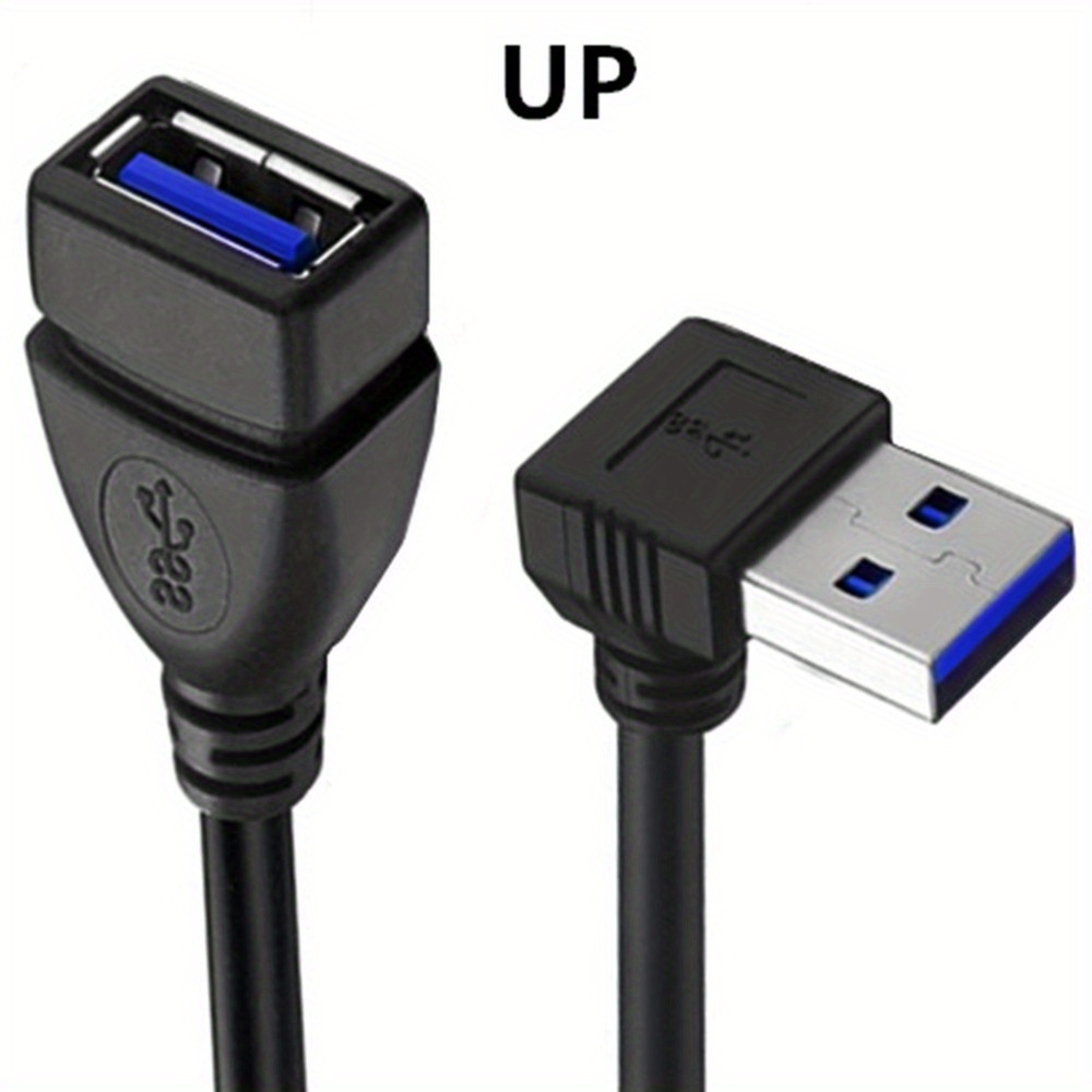 Cable De Extensión USB 3.0 Ángulo De 90 Grados Adaptador - Temu