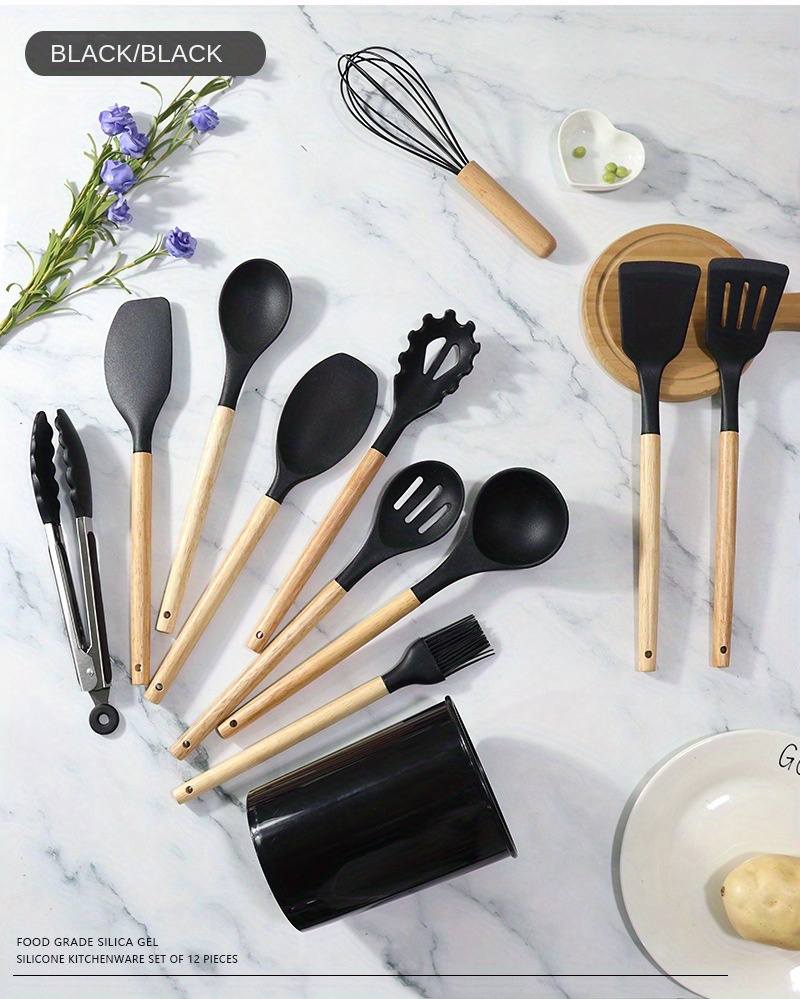 21 Practical Things That Are So Pretty You'll Probably Have Dreams About  Them  Juego de utensilios de cocina, Utensilios de cocina de silicona,  Organizador de utensilios