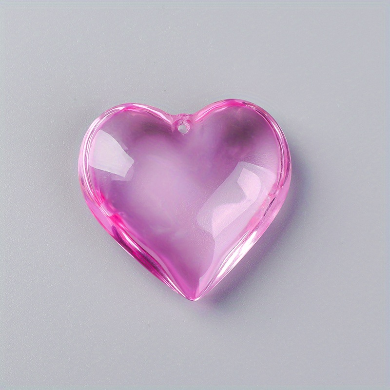 love heart crystal pink ribbon retractable