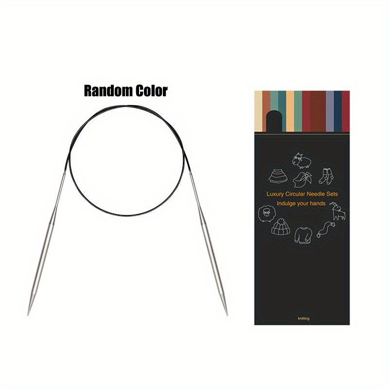 1 9pcs Circular Knitting Needles 25 5inch 65cm Round Metal Needle Stainless  Steel Knitting Needle Adult Beginner Knit Tool Dual Pointer With Needle  With Plastic Pipe, Today's Best Daily Deals