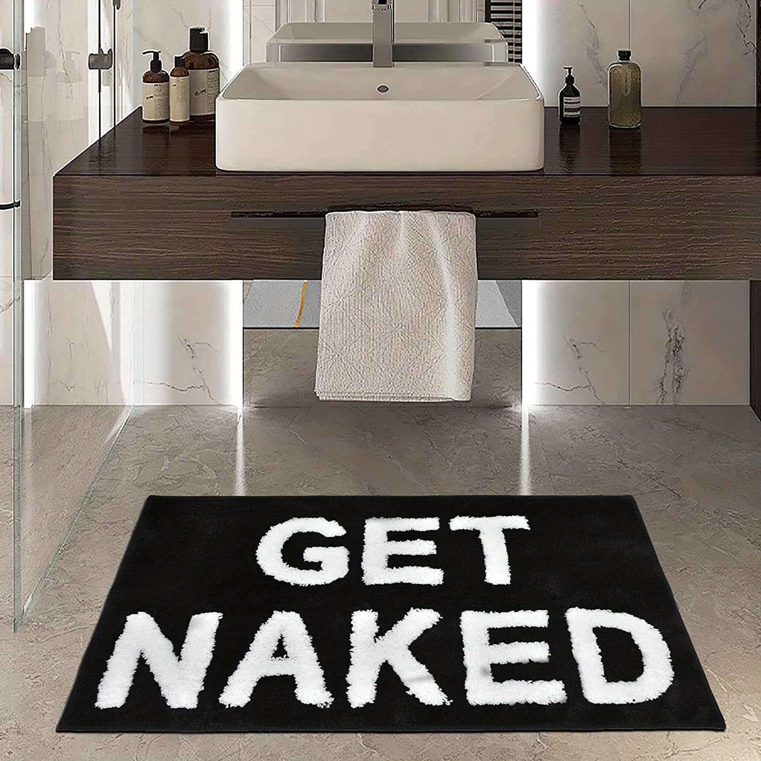 Fluffy Grids Bathmat Soft Bathroom Rug – Trevor & Kalie LLC