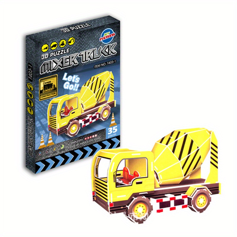 3d Three dimensional Puzzle Mixing Car Bulldozer Hanging Car - Temu