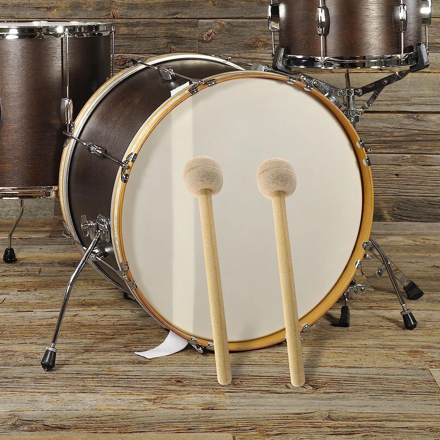 Wool Felt Head Instrument Accessories Band Drum Sticks Bass Drum