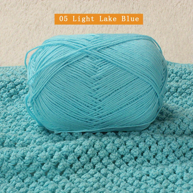 2.93-3.53 oz/1pcs Hilo para tejer a mano Crochet Hat Hilo de algodón de  leche suave Hilo de lana gruesa (color : 30 púrpura azul)