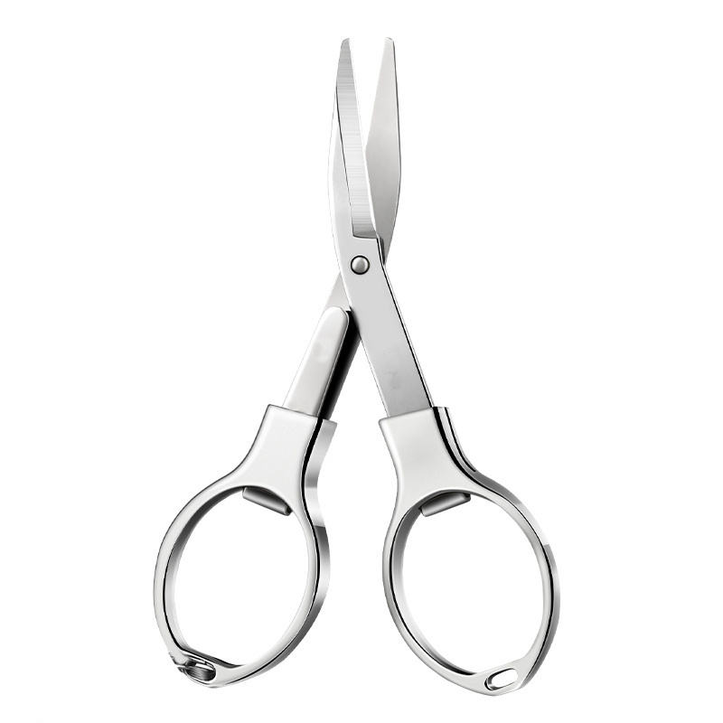 Folding Scissors, 2 PCS Secure Portable Keychain Travel Scissors, Stainless  Steel Retractable Knife, Secure Portable Travel Travel Scissors for Home