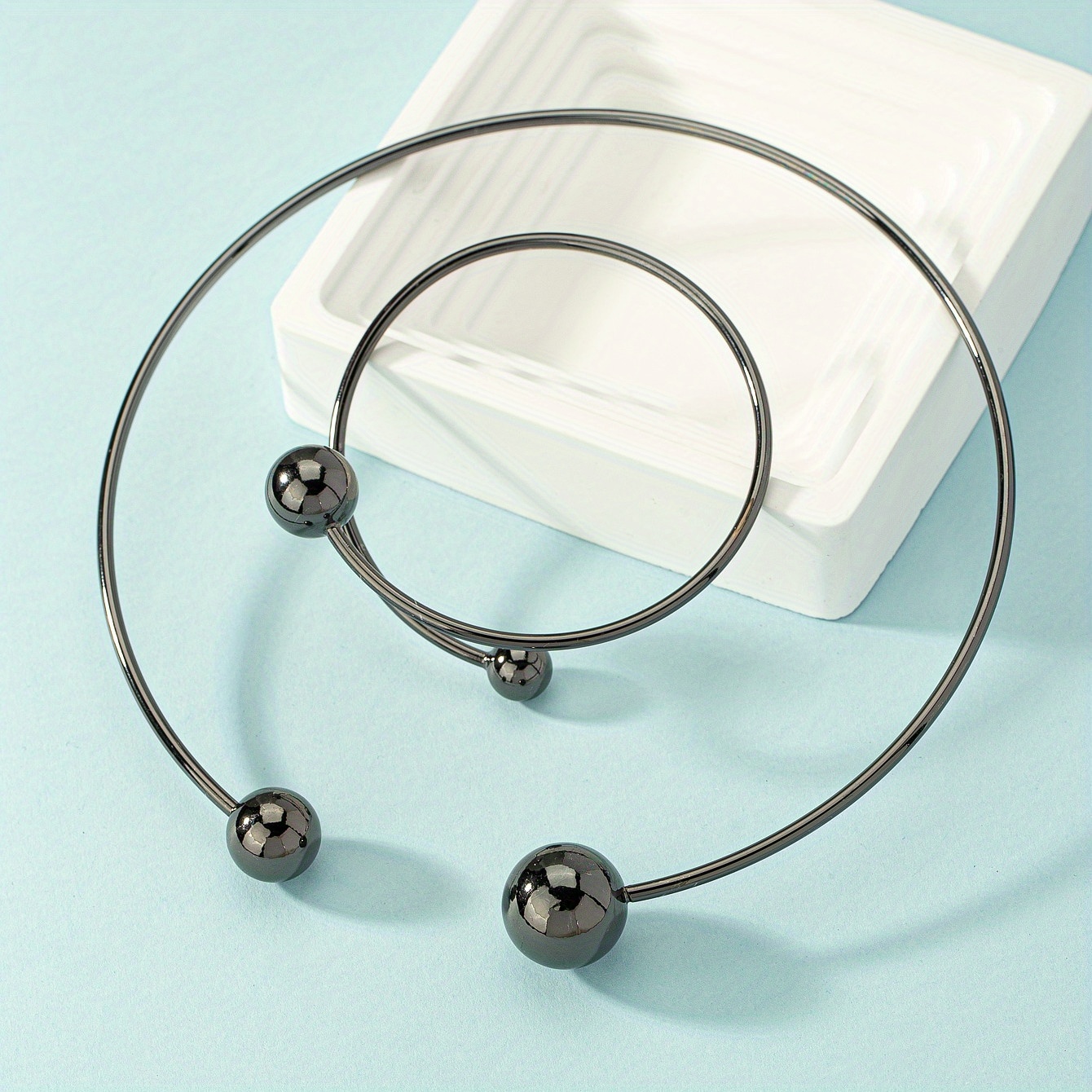 TEMU Bracciale in rame stile e americano con splendida , braccialetto geometrico con ciondolo a sfera multicolore, e giapponese multicolore